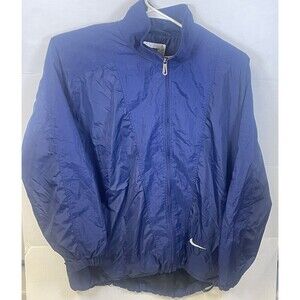 Vintage Nike Windbreaker Jacket Mens XXL Blue Full Zip Swoosh Logo Made Thailand